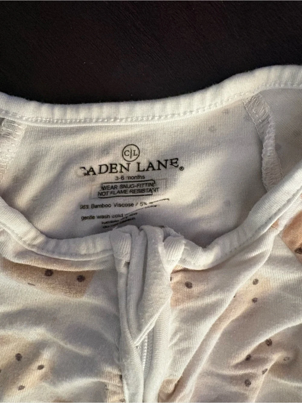 Caden Lane Cream Cookie Print Zip-Front One-Piece